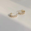 Braided Pearl Hoop Earrings