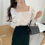 Square Neck Puffed Sleeve Blouse