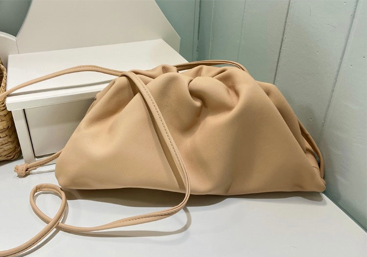 The Cloud Calfskin Leather Pouch Bag