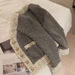 Classic Black and White Tweed Jacket