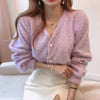 Fluffy Faux Mink Cashmere Cardigan