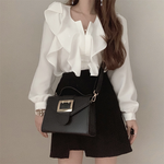 Ruffled Collar Long Sleeve Shirt