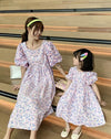 Mom & Daughter ♡ Floral Print Babydoll Dress