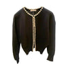 Lady Look Soft Wool Cashmere Cardigan with Pearls buttons