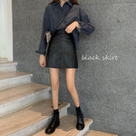 Designer High Rise PU Leather Skirt