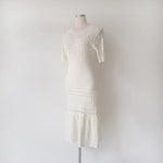 Open-Knit Soft Viscose Fishtail Dress