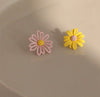 Daisy Flower Asymmetric Earrings