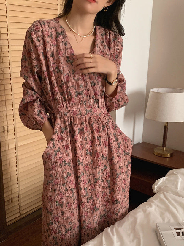 Rusty Rose Long Sleeve Maxi Dress (Two Styles)