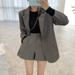 Korean Style A Line Suit Jacket with Shorts