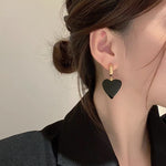 Designer Heart Shaped Metal Earrings