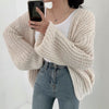 Korean Style Chunky Knit Relaxed Buttonless Cardigan