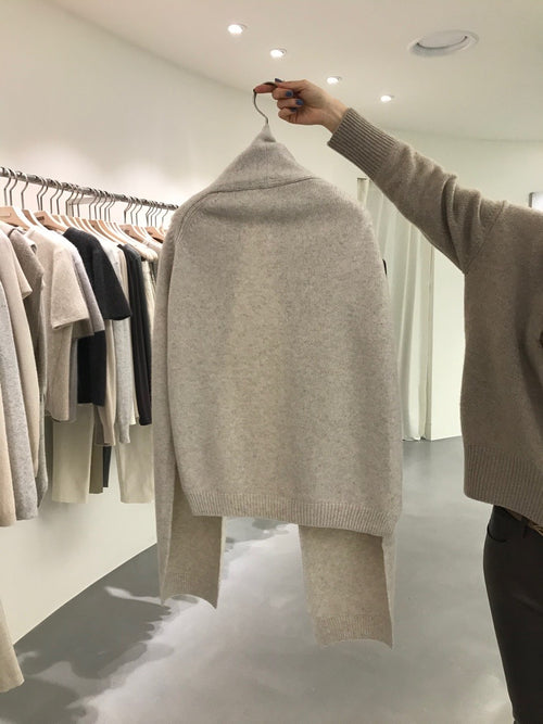 Designer Knitted Mid-Length Cape