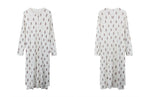 Korean Style Teddy Bear Print Long Sleeve Pajama Dress