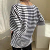 Korean Style V-Neck Oversized T-Shirt with Side Slits