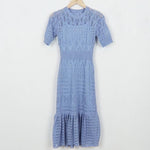 Open-Knit Soft Viscose Fishtail Dress