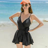 Korean Style Wrap Dress Swimsuit