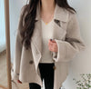 Korean Style Double Breasted Wool Blended Coat