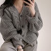 Loose Knit Braided Cable Cardigan