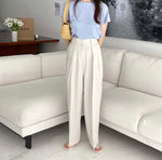 High-Waist Pleated Wide Pants