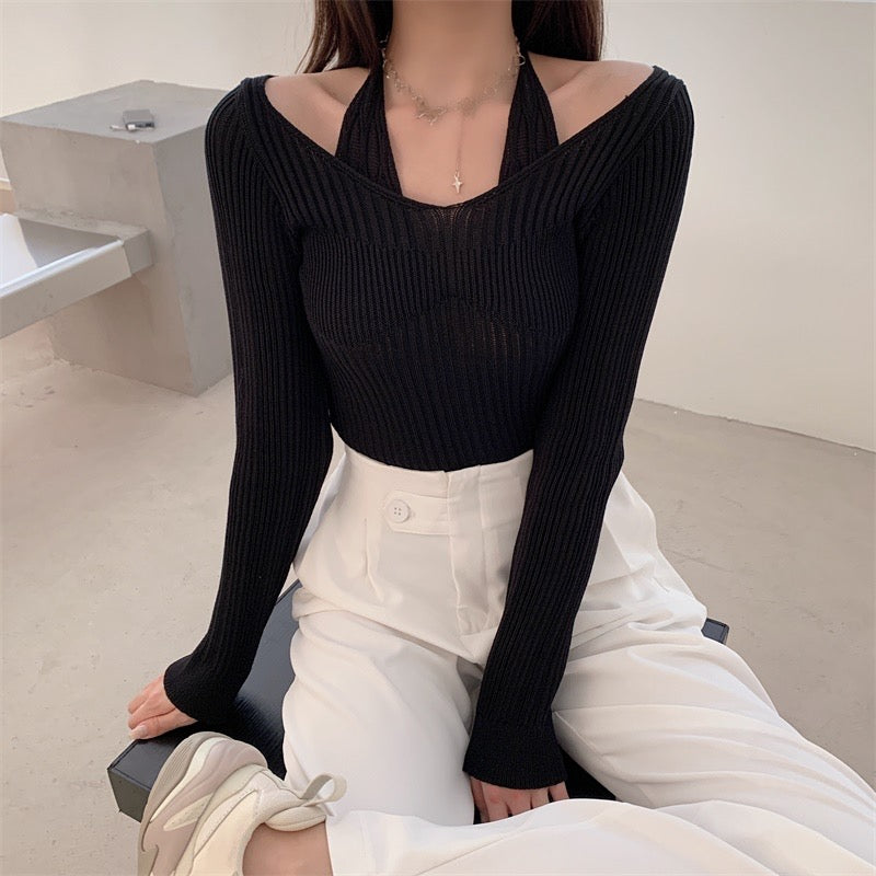 Soft Knit Halter Neck Top