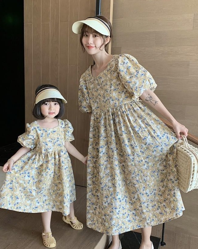 Mom & Daughter ♡ Floral Print Babydoll Dress