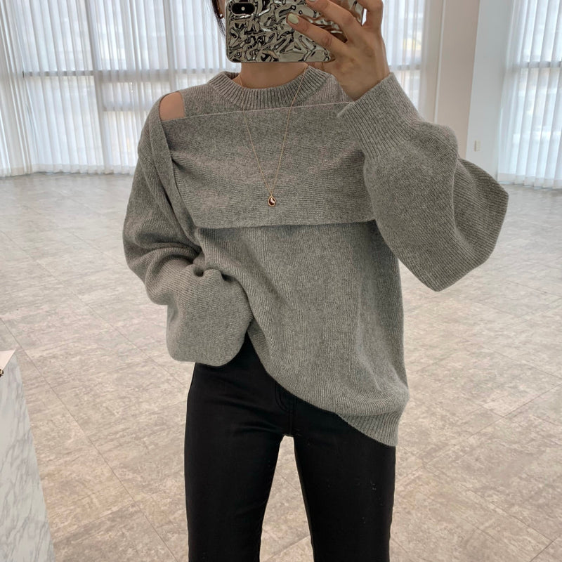 Cold shoulder oversized sweater new arrivals