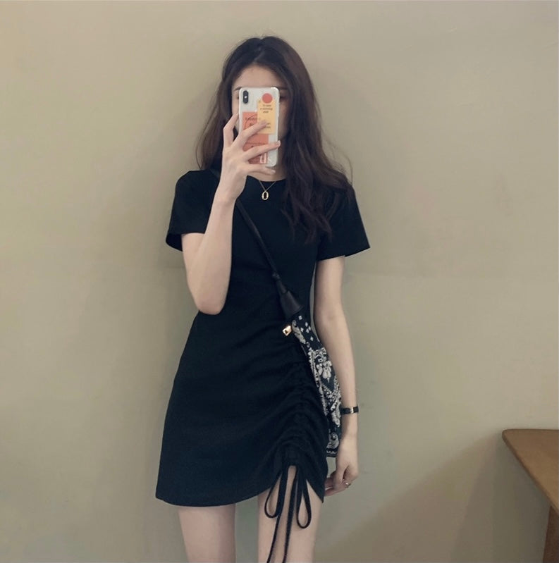 Sporty Lace-Up Cotton Dress