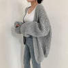 Korean Style Chunky Knit Relaxed Buttonless Cardigan