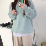 Mohair-Blend Macaron Sweater