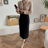 High Rise Pencil Skirt with Side Slit