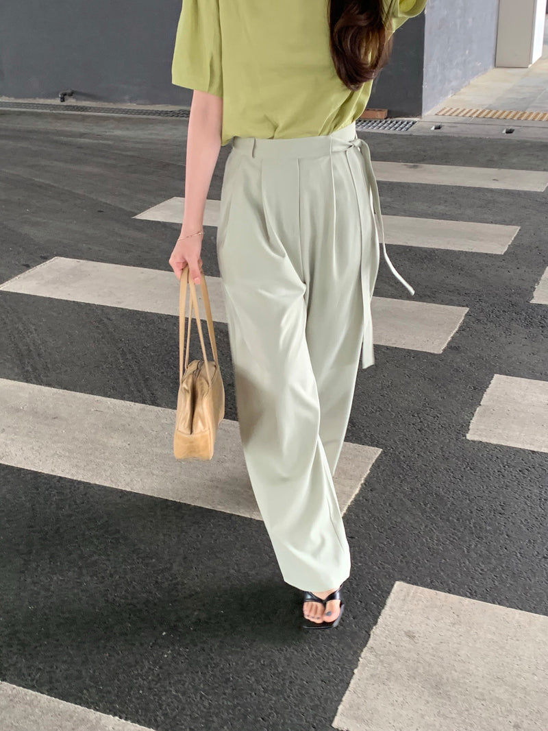 Wide Leg Tie Pants