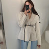 Korean Style Belted Blazer