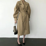 British Style Double Breasted Trench Coat with Belt