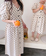 Mom & Daughter ♡ Polka Dot Babydoll Dress