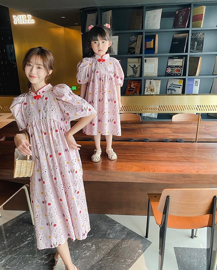 Mom & Daughter ♡ Qi Pao Style Babydoll Dress