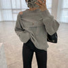 Designer Soft Knit Cold Shoulder Oversized Sweater