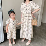 Mom & Daughter ♡ Polka Dot Babydoll Dress