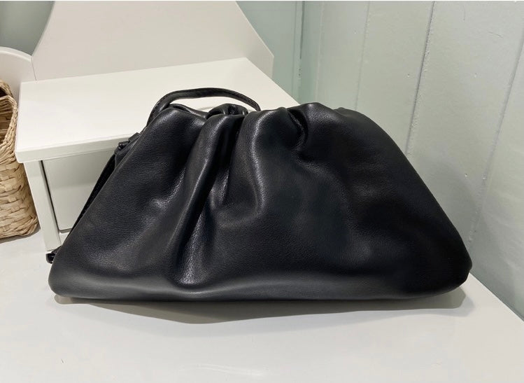 The Cloud Calfskin Leather Pouch Bag