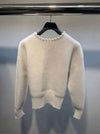 Lady Look Soft Wool Cashmere Cardigan with Pearls buttons