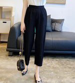 Pleated Cropped Wide Pants