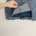 Denim Side Slit Skorts