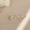 Butterfly Ear Studs in Opal