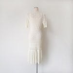 Open-Knit Soft Viscose Fishtail Dress