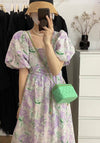 Floral Puffed Sleeve Babydoll Dress