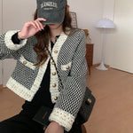 Classic Black and White Tweed Jacket