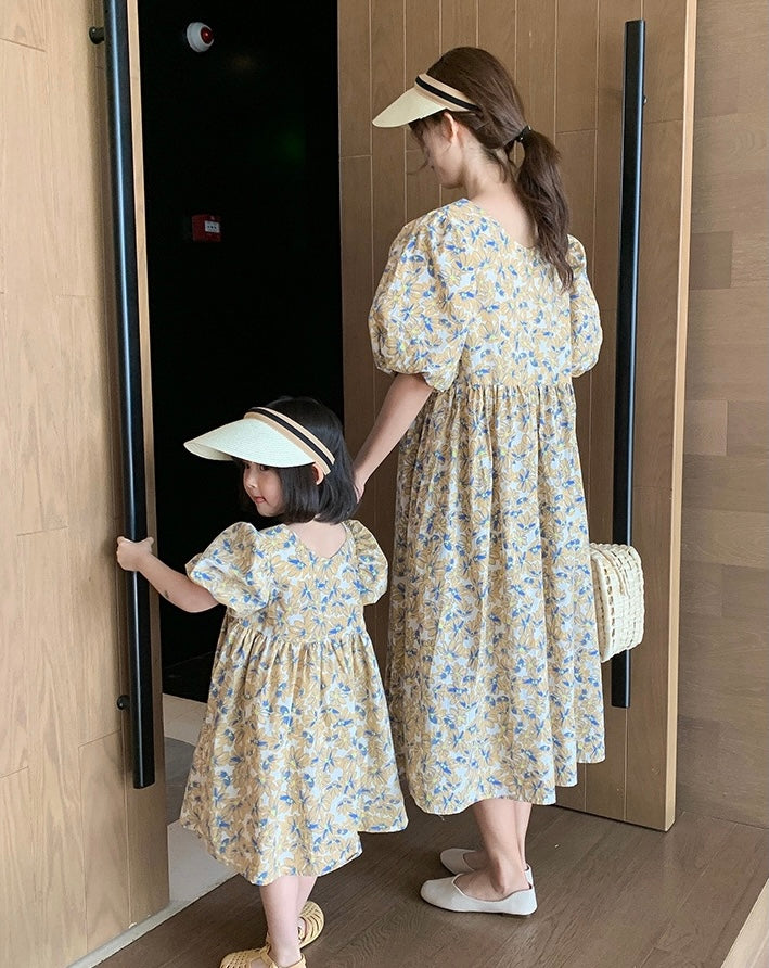 Mom & Daughter ♡ Floral Print Babydoll Dress