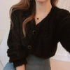 Fluffy Faux Mink Cashmere Cardigan