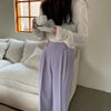 Summer High Waist Wide Legs Suit Pants