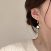 Double Pearly Cross Over Fishtail Earrings