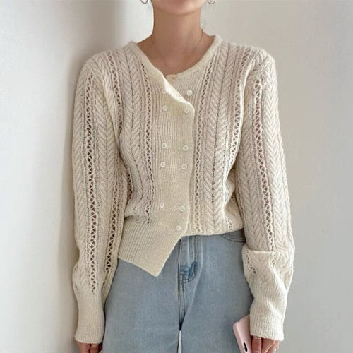 Knit Double Breasted Sweater / Cardigan